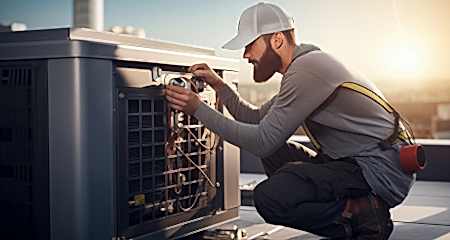 Man fixing HVAC